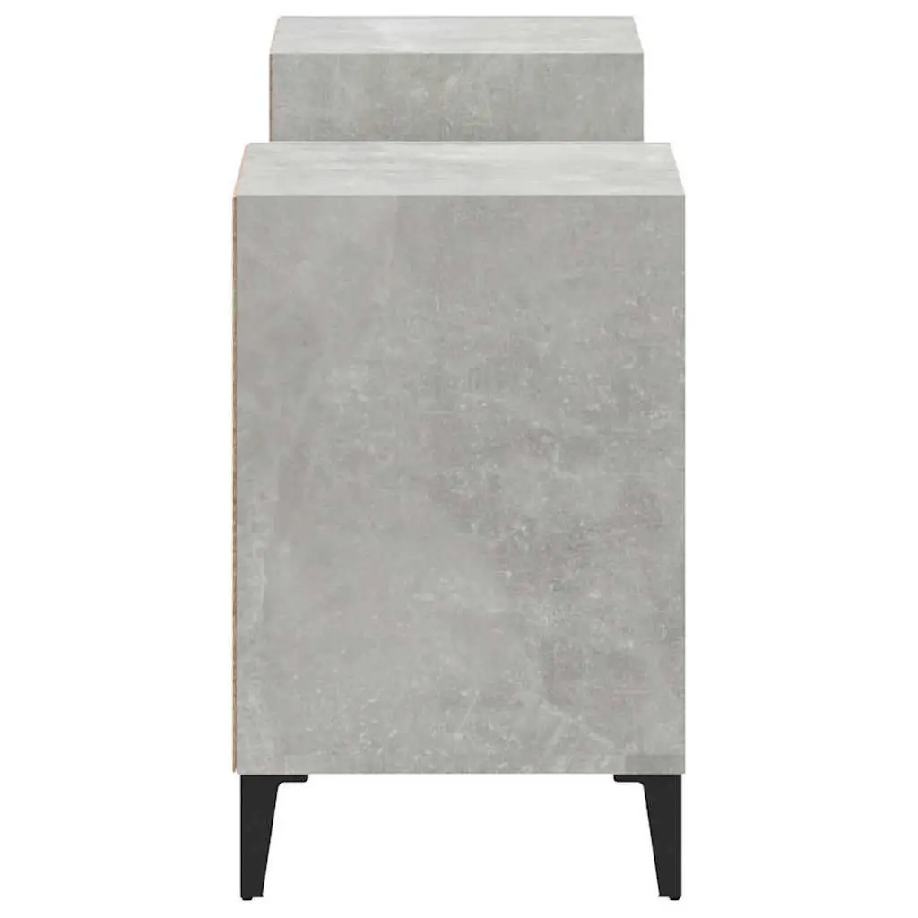 TV Cabinet Engineered Wood 160x35x55 cm Grey Media Unit Storage Compartments