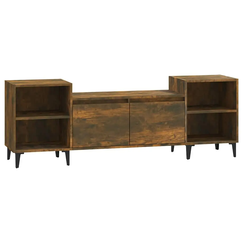 TV Cabinet Media Unit Storage Engineered Wood Brown 160x35x55cm Living Room