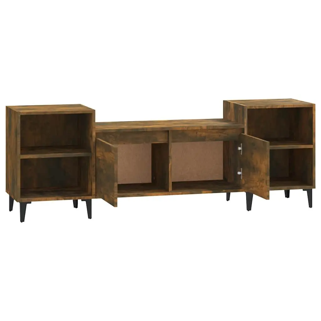 TV Cabinet Media Unit Storage Engineered Wood Brown 160x35x55cm Living Room