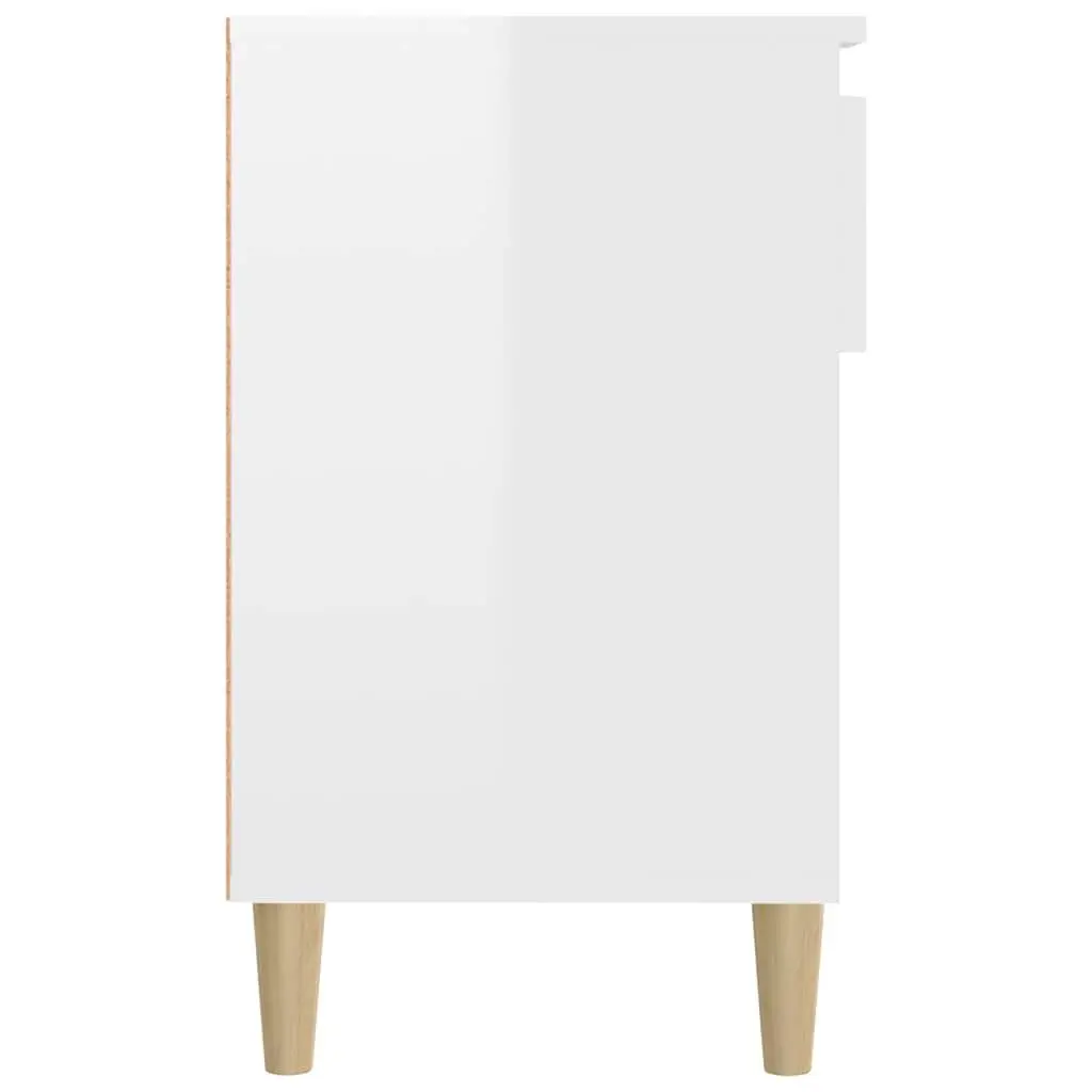 Shoe Cabinet Storage Organiser High Gloss White Engineered Wood 6 Compartments