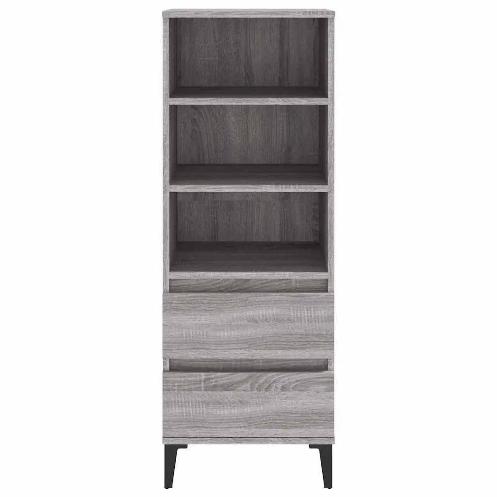 Grey Highboard Sideboard Cabinet for Storage
