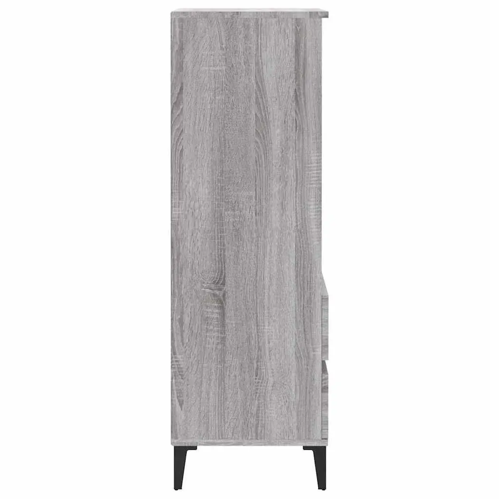 Grey Highboard Sideboard Cabinet for Storage