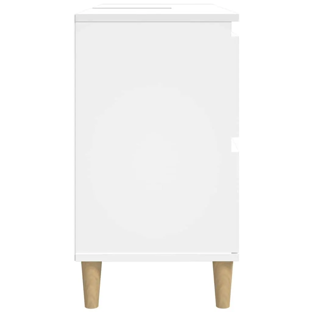 Bathroom Sink Cabinet Engineered Wood 80x33x60 cm White Vanity Unit Storage