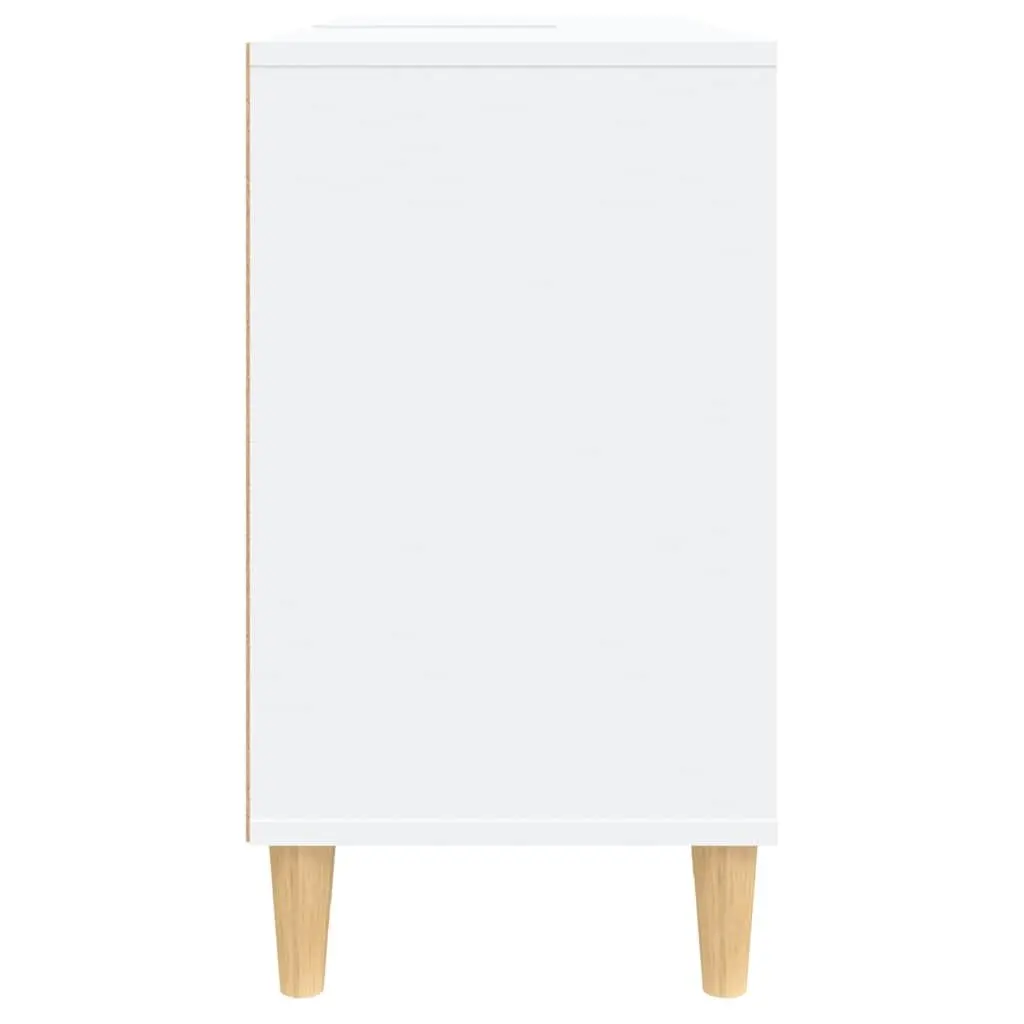 Bathroom Sink Cabinet Engineered Wood 80x33x60 cm White Vanity Unit Storage