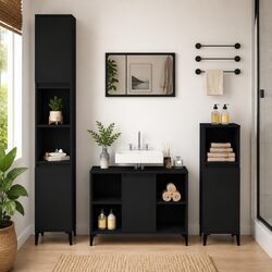 Practical Black Bathroom Sink Cabinet for Daily Use