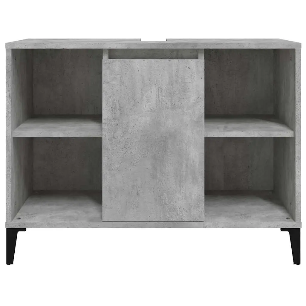 Bathroom Sink Cabinet Grey Vanity Unit Storage 80x33x60cm Engineered Wood