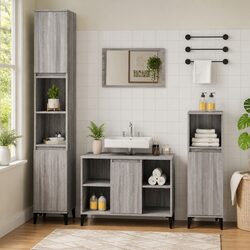 Functional Grey Sonoma Bathroom Cabinet for Modern Homes