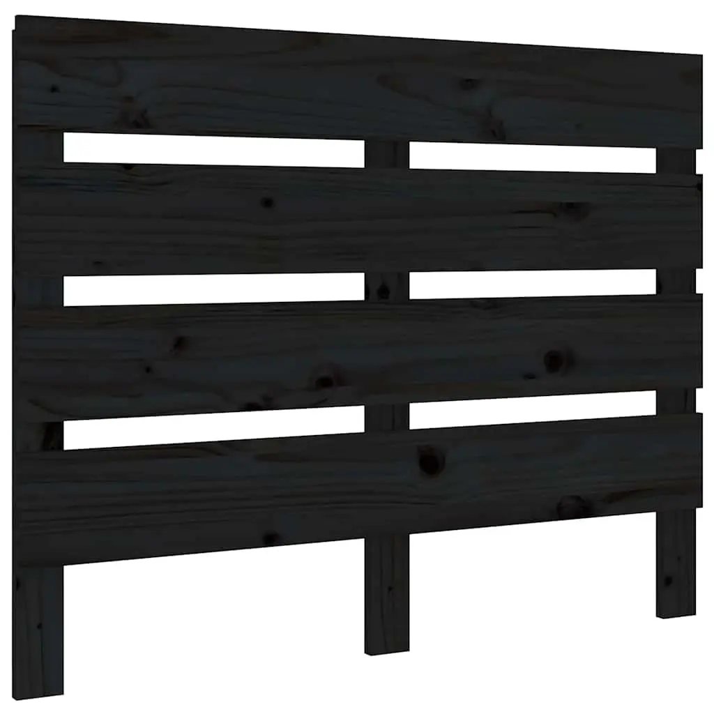 Black Slatted Headboard for Home Use
