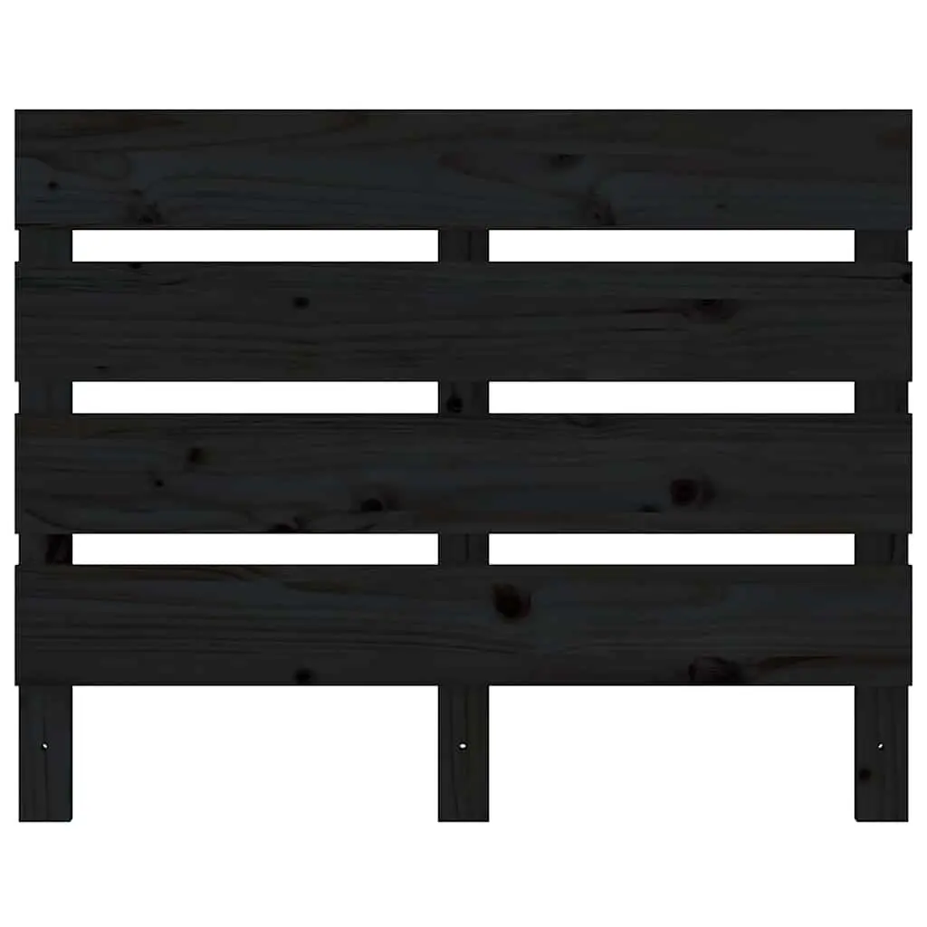 Black Slatted Headboard for Home Use