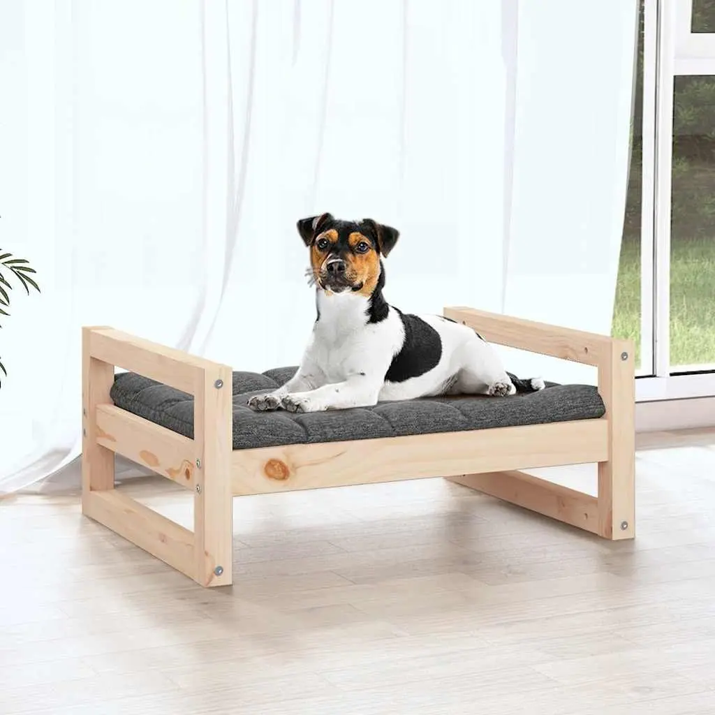 Rectangular Dog Bed in Solid Pine Wood