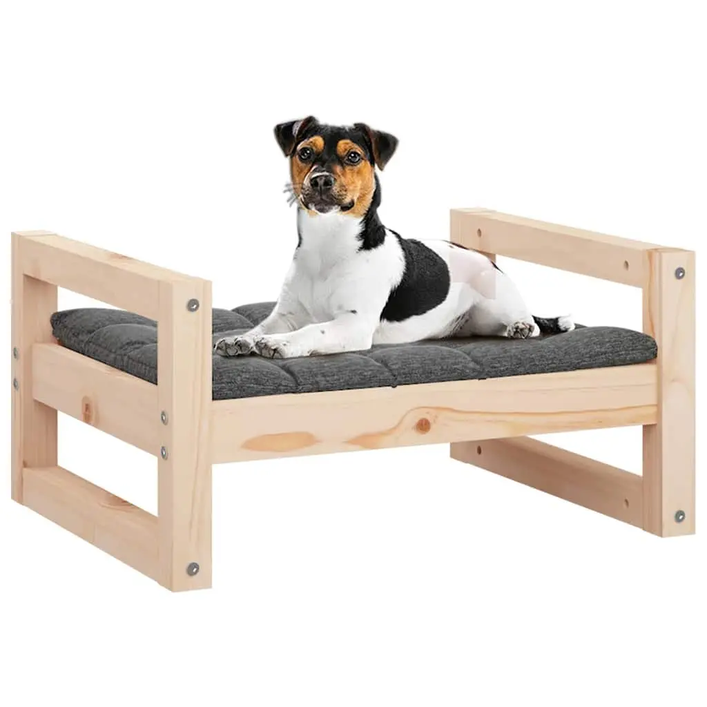 Rectangular Dog Bed in Solid Pine Wood