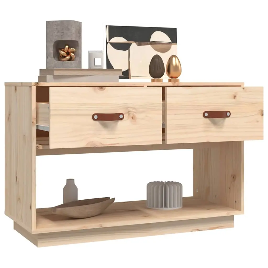 TV Cabinet Solid Pine Wood 90x40x60 cm Brown Storage Unit Media Stand
