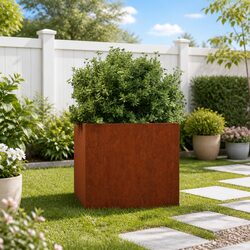 Practical Corten Steel Planter Box for Gardens