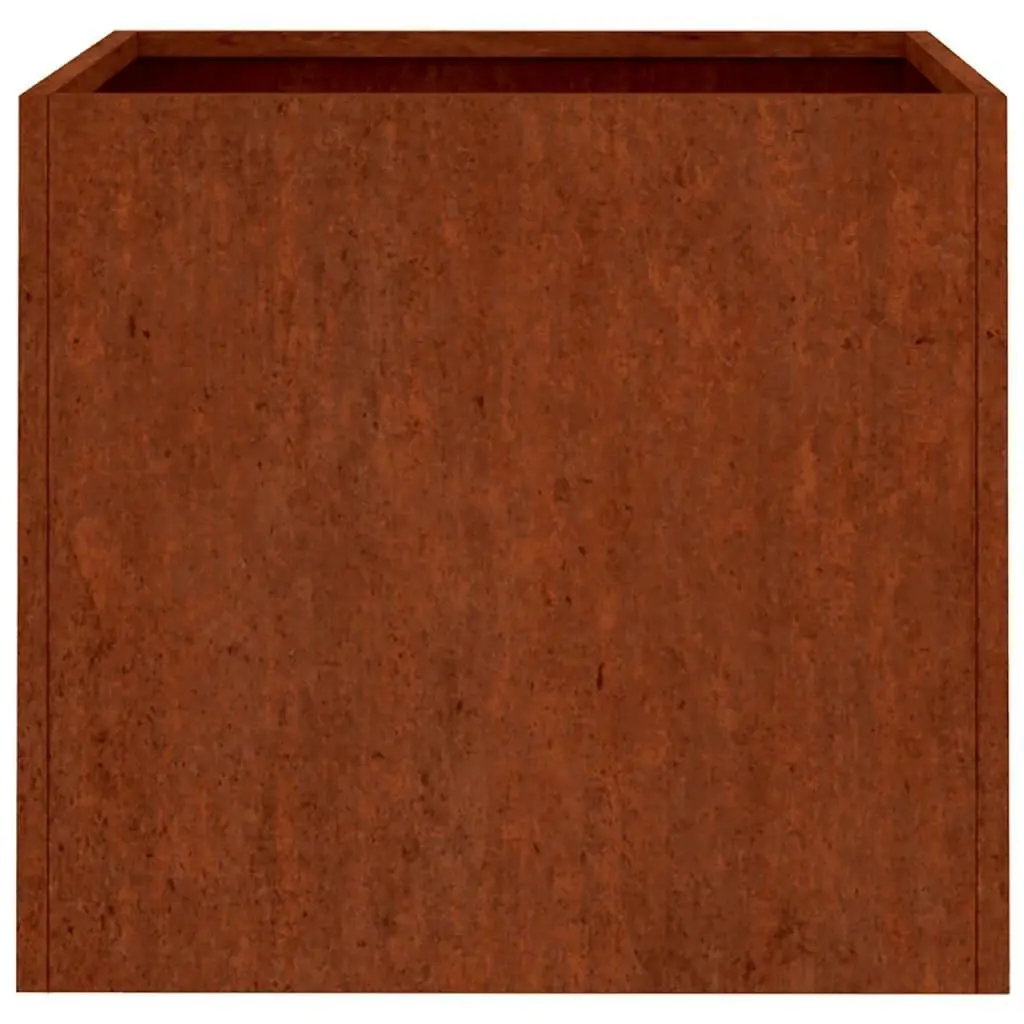 Corten Steel Planter Box 49x47x46cm Brown Outdoor Garden Decorative Raised Bed