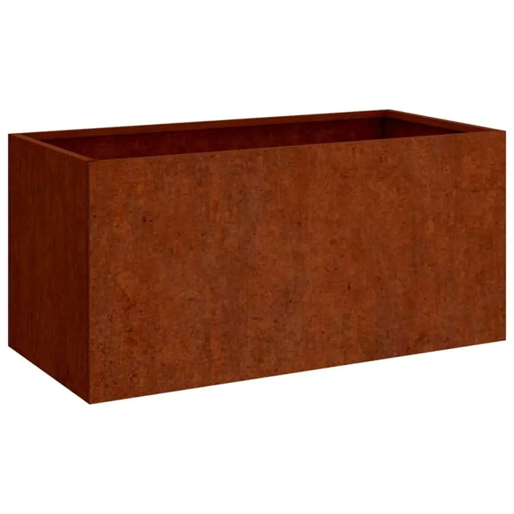 Corten Steel Planter Raised Garden Bed 62x30x29 cm Brown