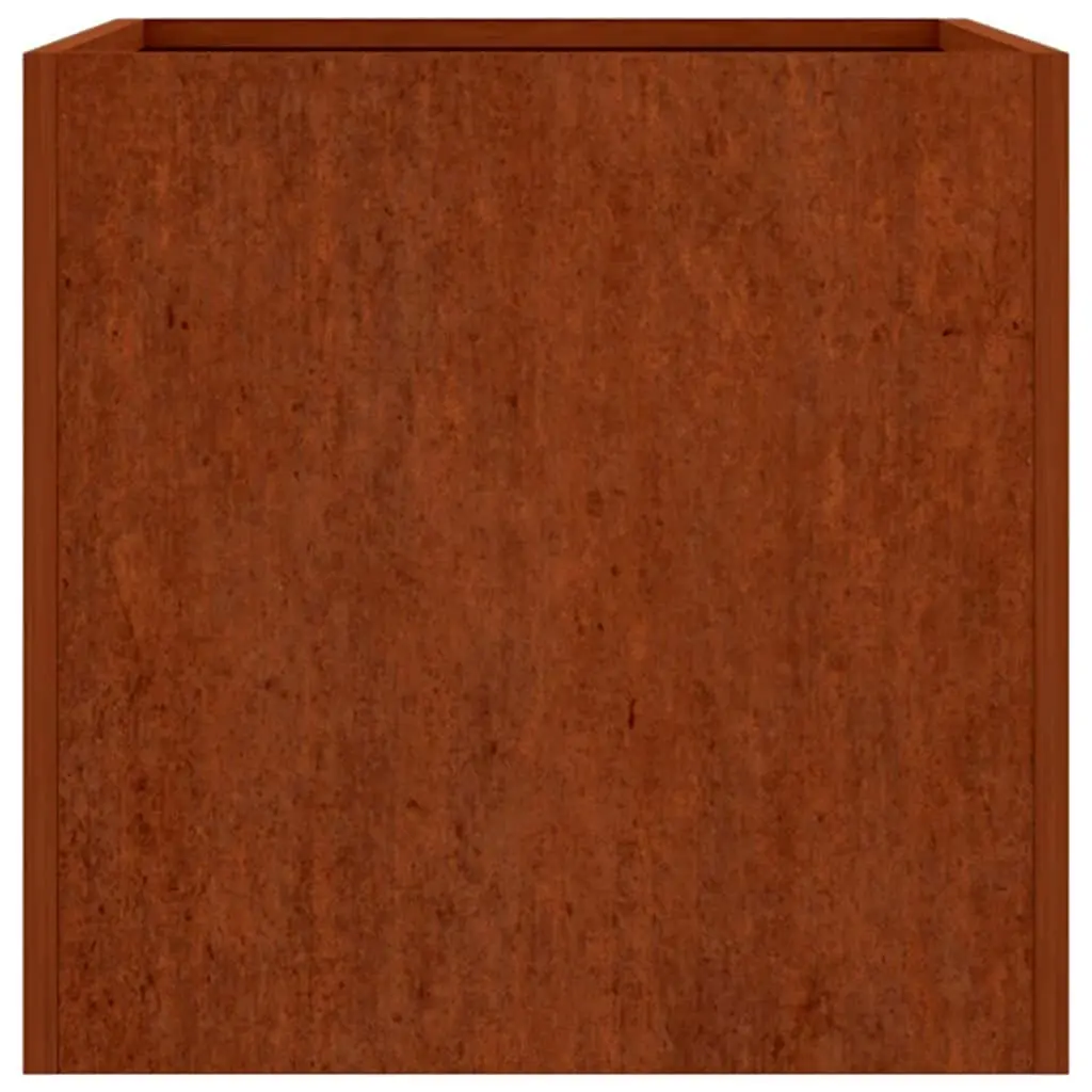 Corten Steel Planter Box 62x47x46cm Brown Outdoor Garden Flower Bed