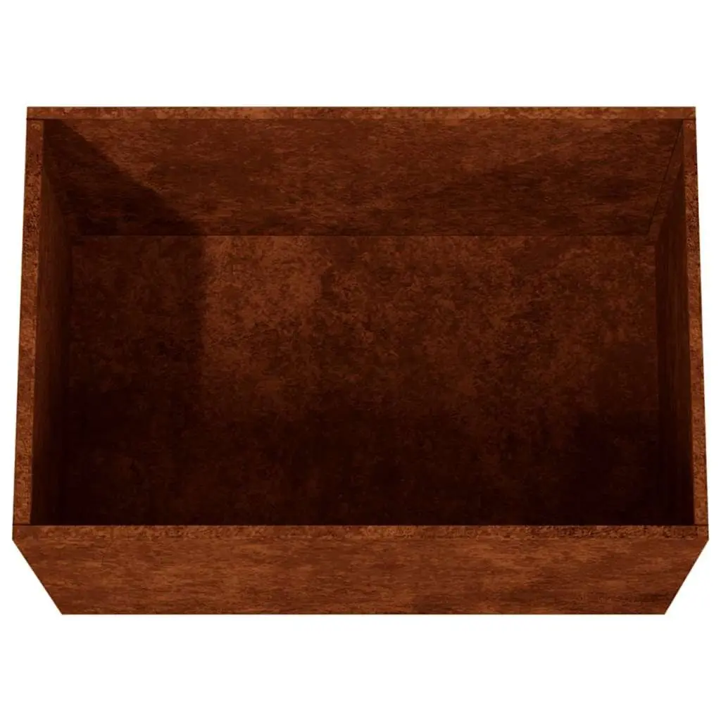 Corten Steel Planter Box 62x47x46cm Brown Outdoor Garden Flower Bed