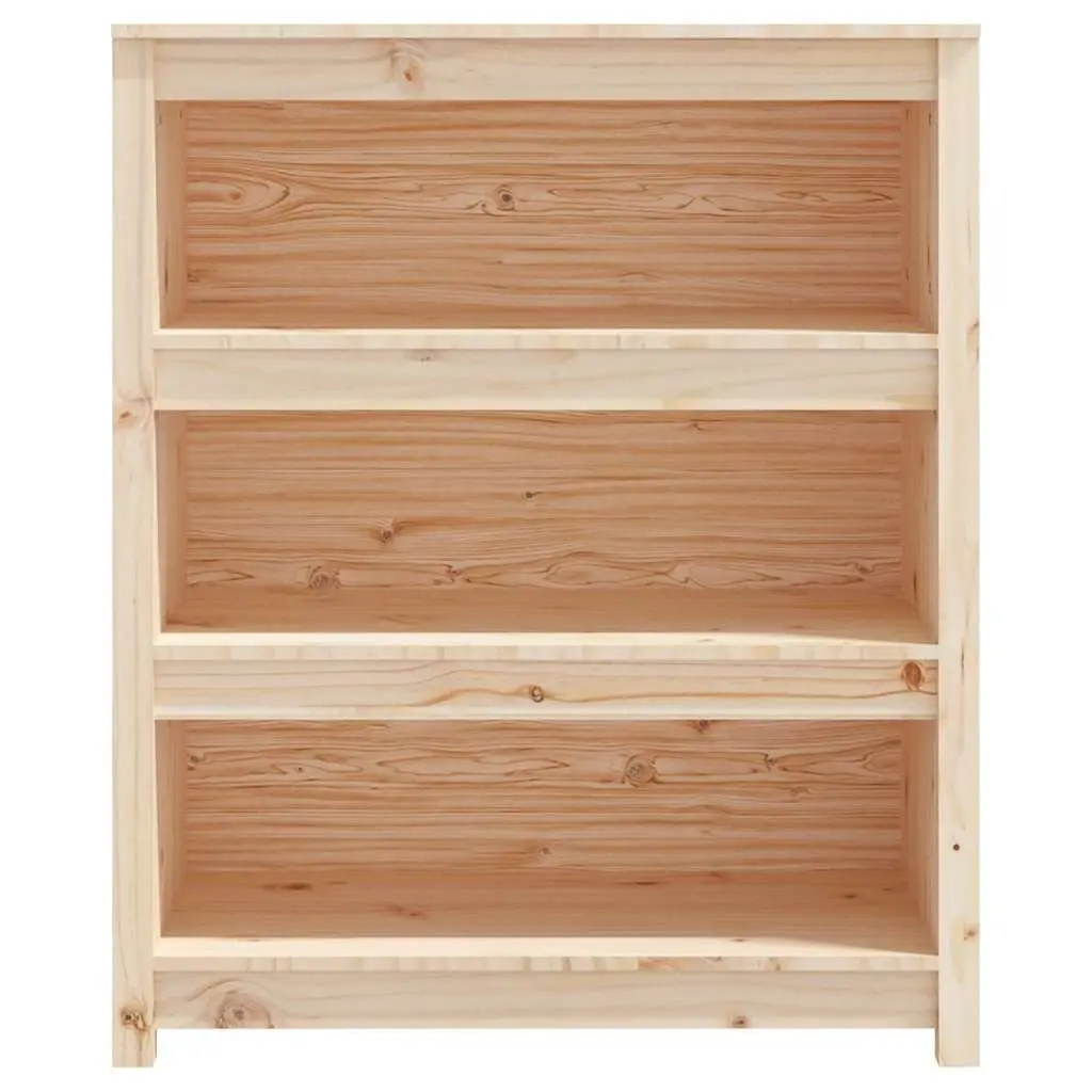 Solid Wood Pine Book Cabinet Storage Shelf 80x35x97cm Brown
