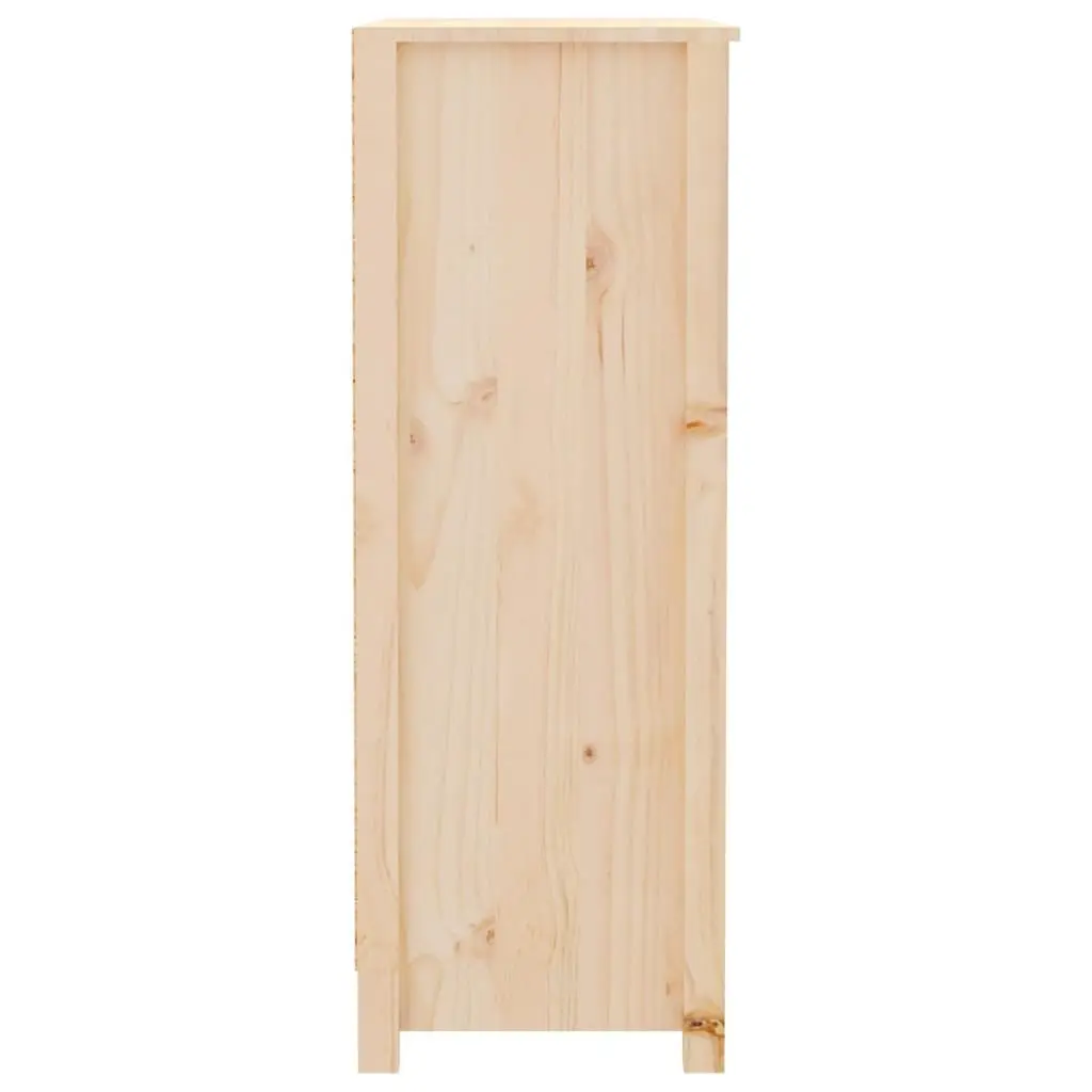 Solid Wood Pine Book Cabinet Storage Shelf 80x35x97cm Brown
