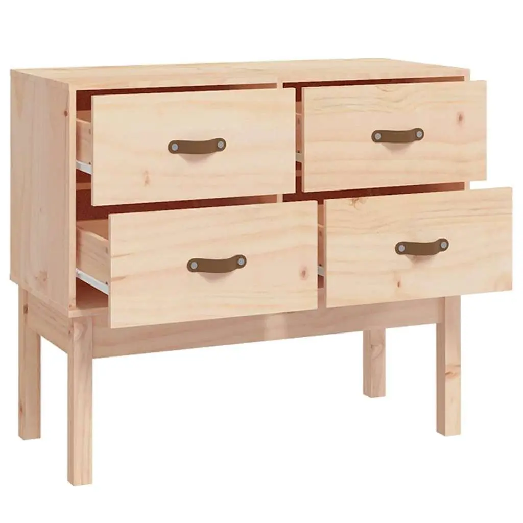 Sideboard Solid Pine Wood Brown 90x40x78cm Storage Console Cabinet with Four Drawers