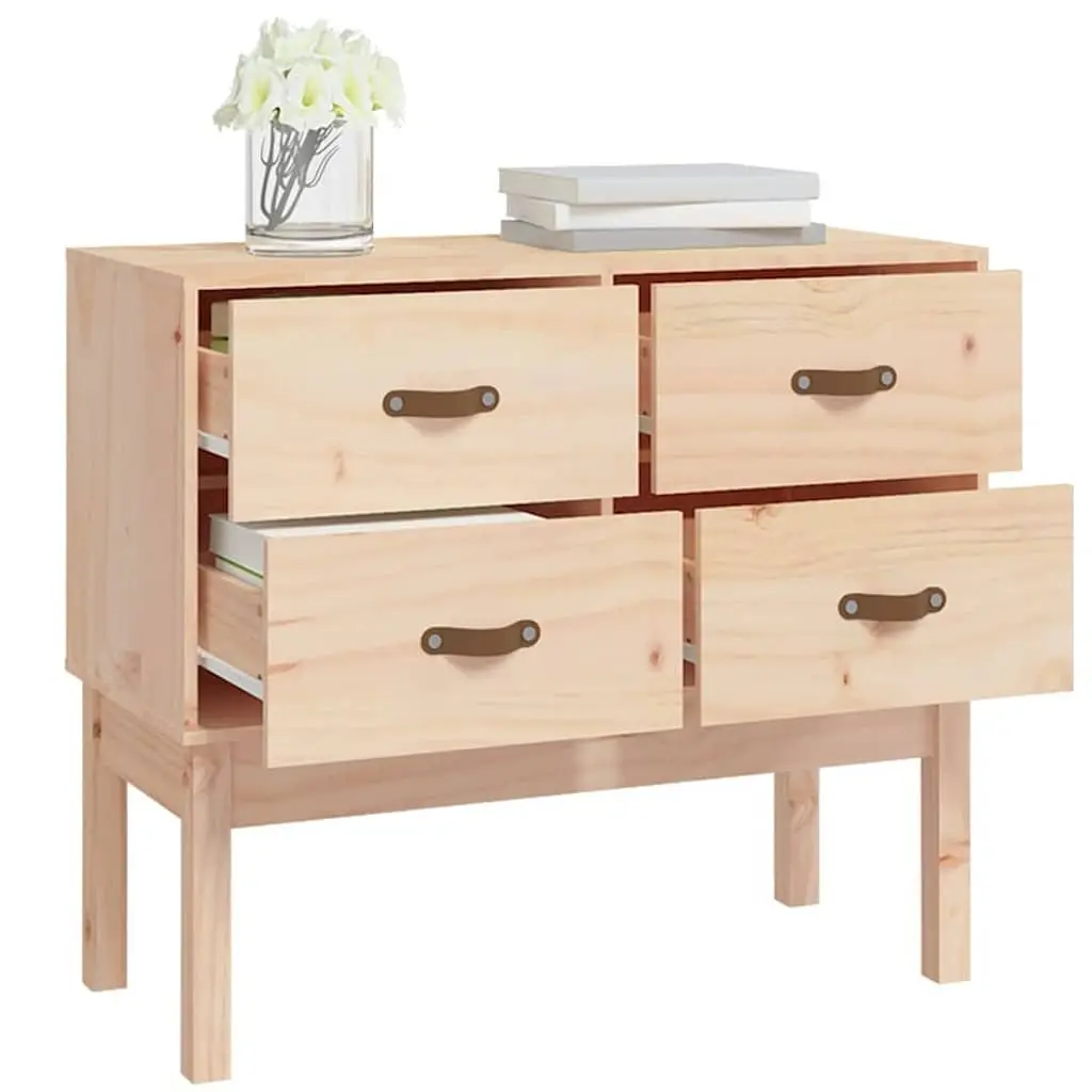 Sideboard Solid Pine Wood Brown 90x40x78cm Storage Console Cabinet with Four Drawers