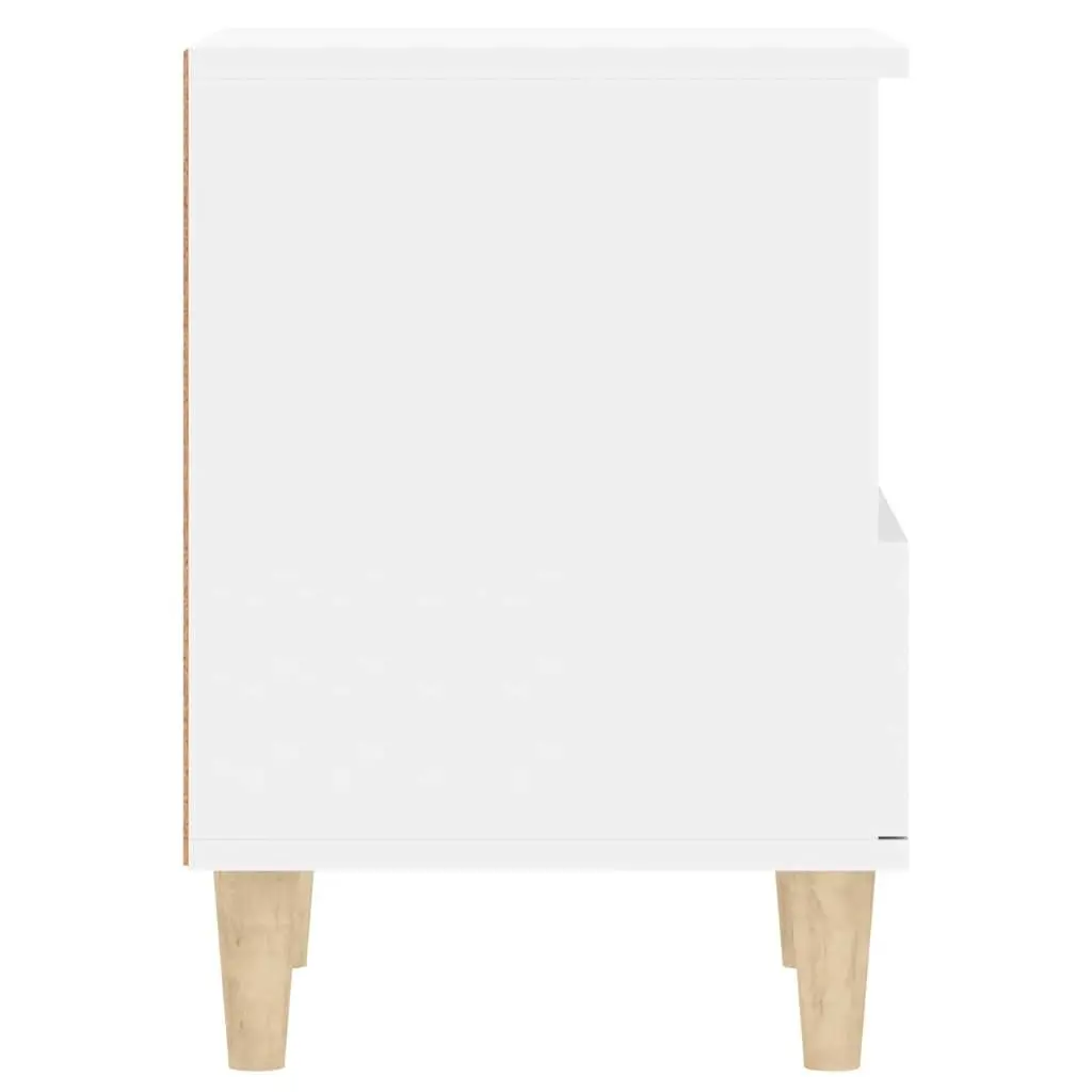 Bedside Cabinet White Engineered Wood Drawer Storage Nightstand 40x35x50cm