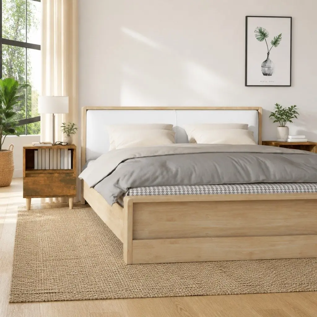 Bedside Cabinets Engineered Wood Brown 40 x 35 x 50 cm 2 pcs