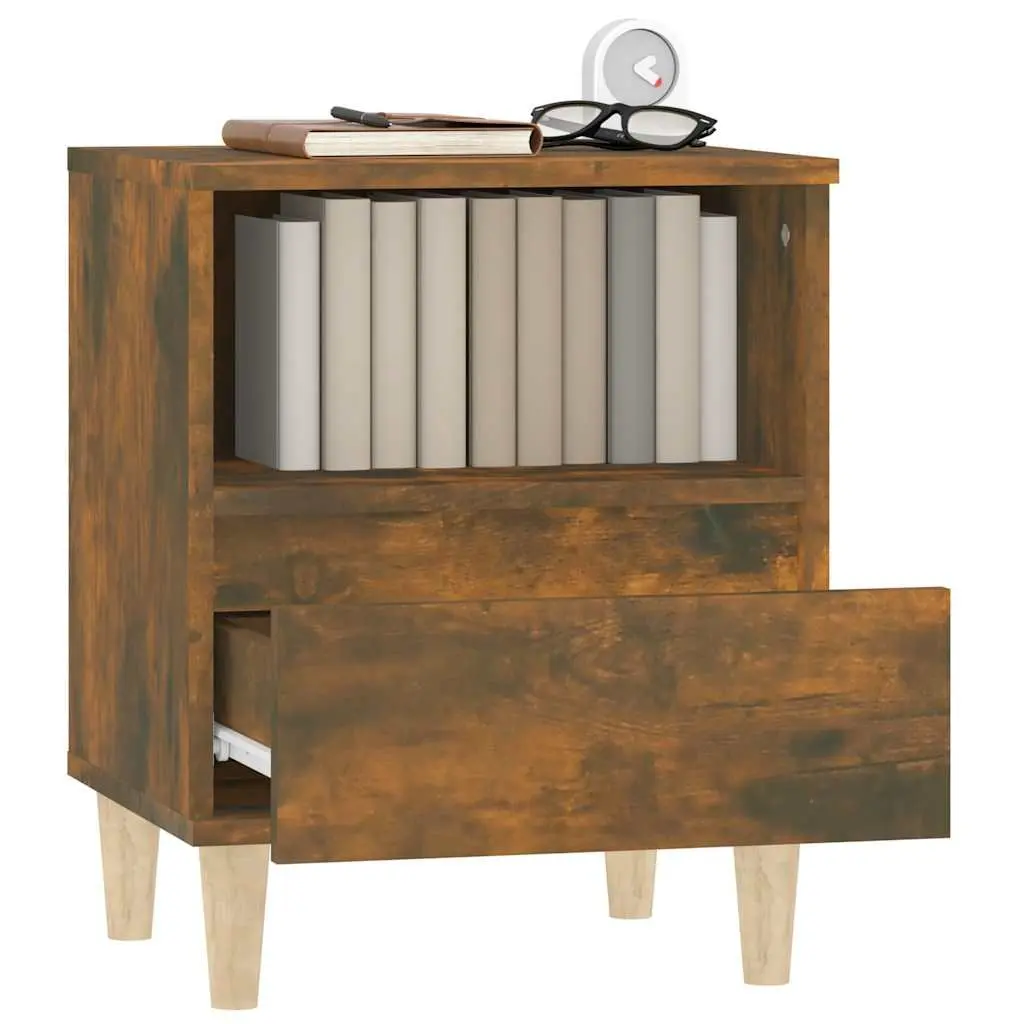 Bedside Cabinets Engineered Wood Brown 40 x 35 x 50 cm 2 pcs