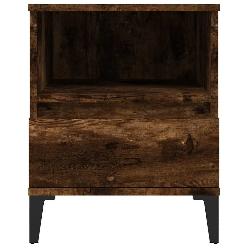 Bedside Cabinet Engineered Wood 40x35x50 cm Smoked Oak Brown