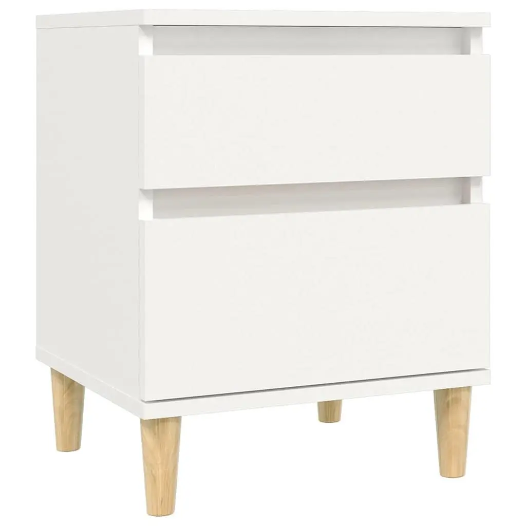 Bedside Cabinet Engineered Wood 40x35x50 cm White