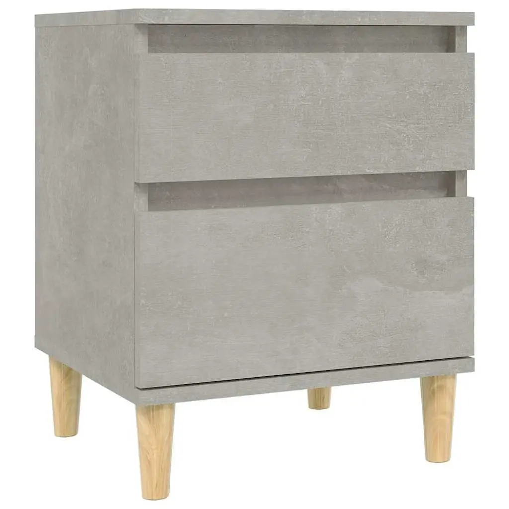 Bedside Cabinets Engineered Wood 40x35x50 cm Grey 2 Piece