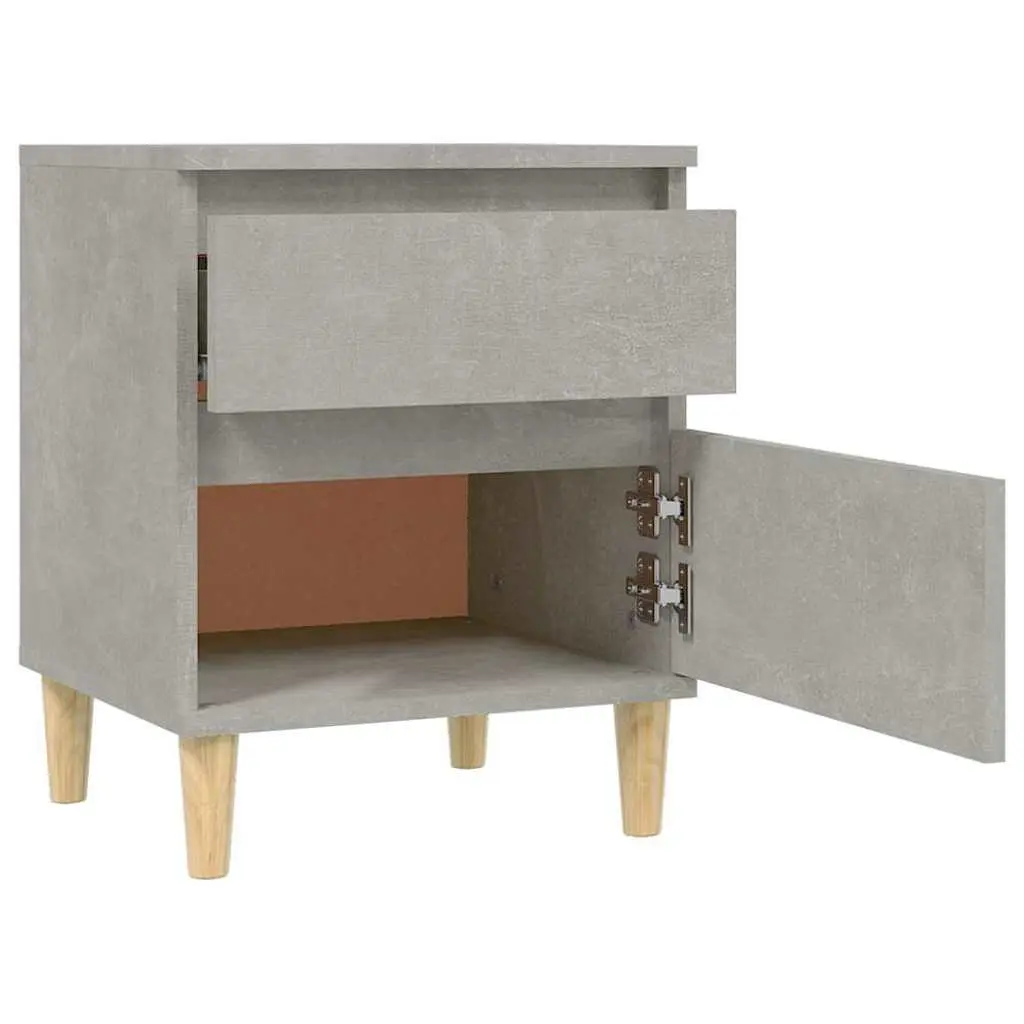 Bedside Cabinets Engineered Wood 40x35x50 cm Grey 2 Piece