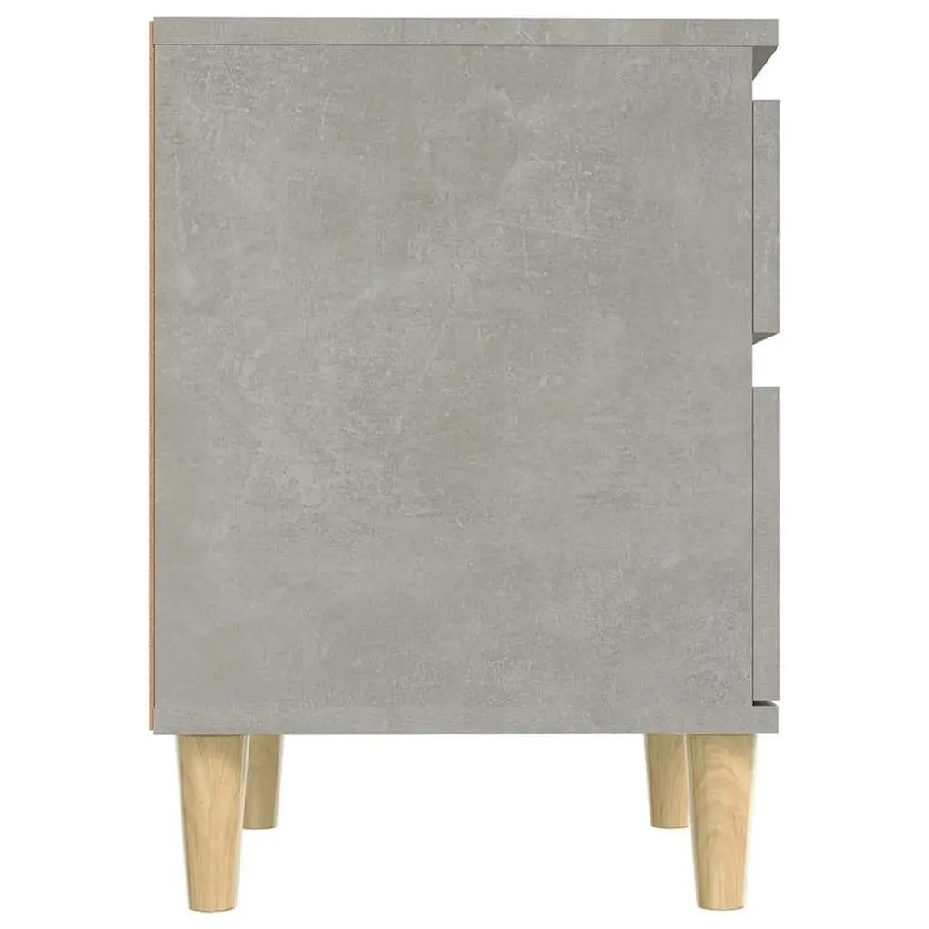 Bedside Cabinets Engineered Wood 40x35x50 cm Grey 2 Piece