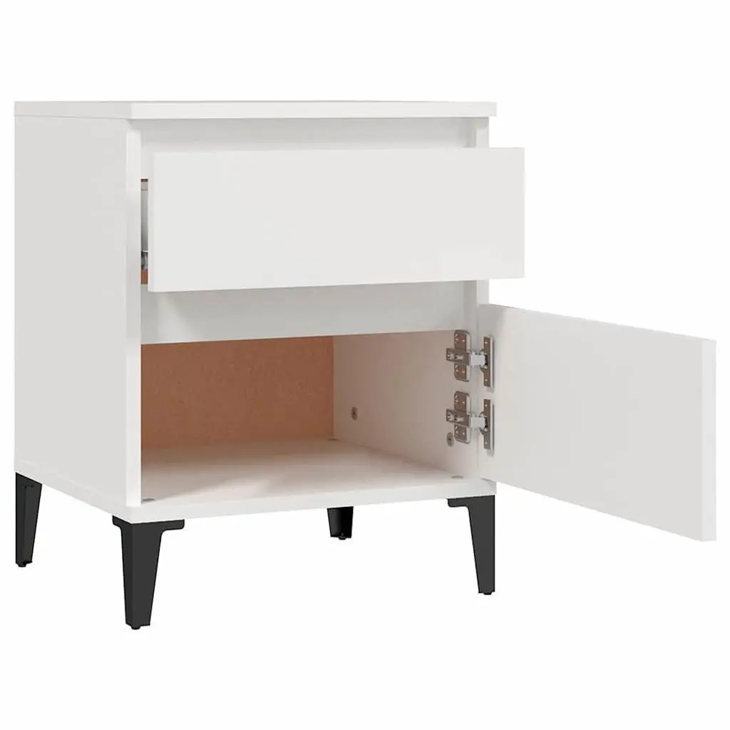 Bedside Cabinet White Storage Unit Nightstand Bedroom Furniture Organiser