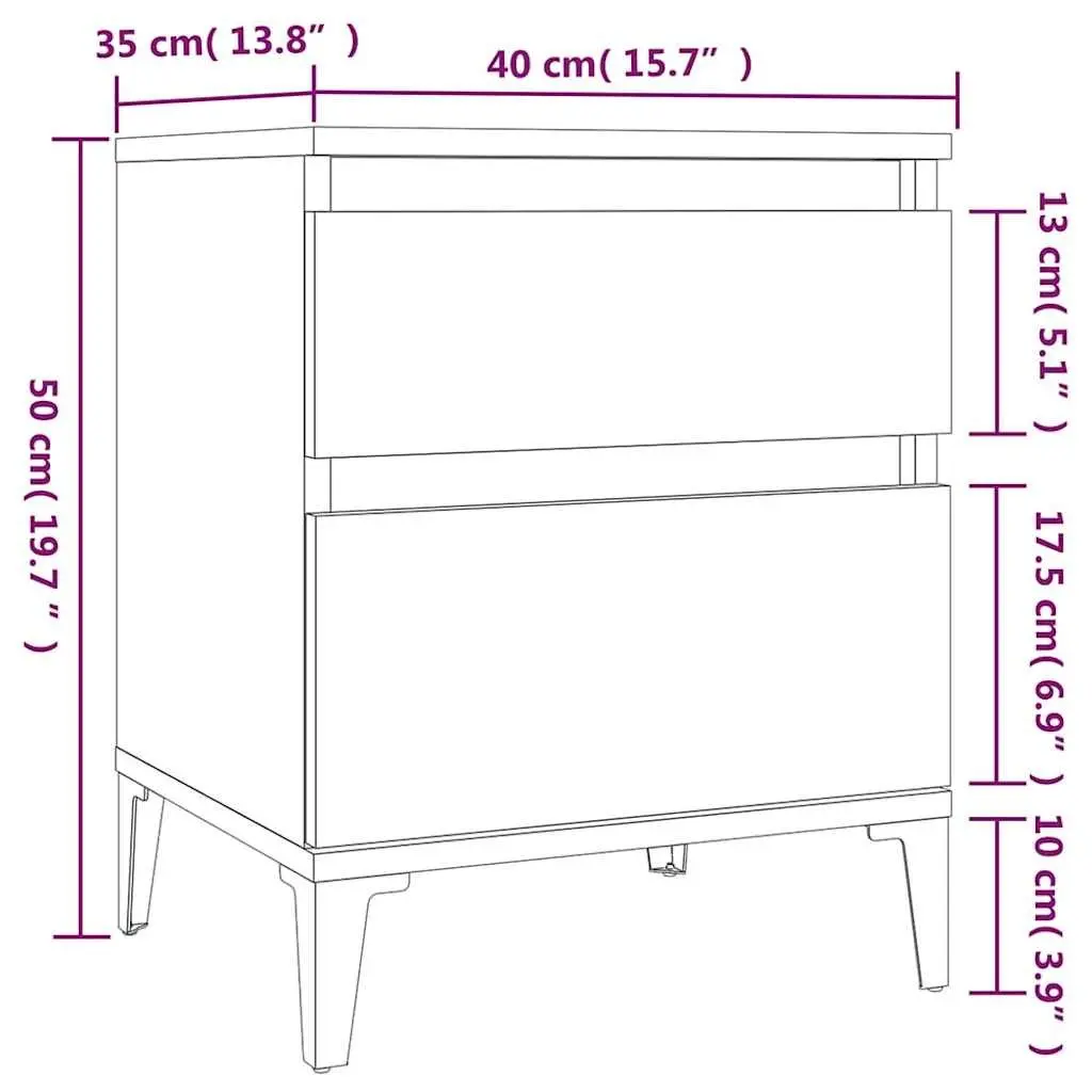 Bedside Cabinet White Storage Unit Nightstand Bedroom Furniture Organiser