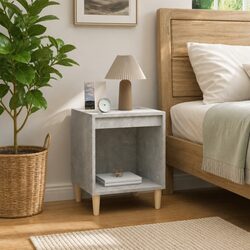 Grey Bedside Table for Practical Bedroom Use