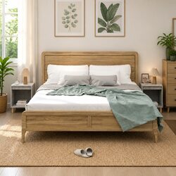 Bedside Cabinets 2 pcs Grey Storage Tables Nightstand Bedroom Furniture