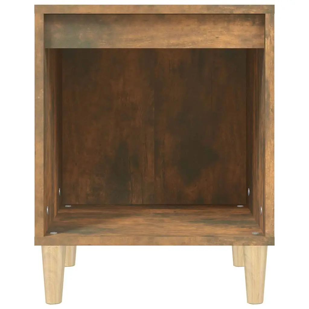 Brown Engineered Wood Bedside Cabinet Storage Nightstand 40cm x 35cm x 50cm