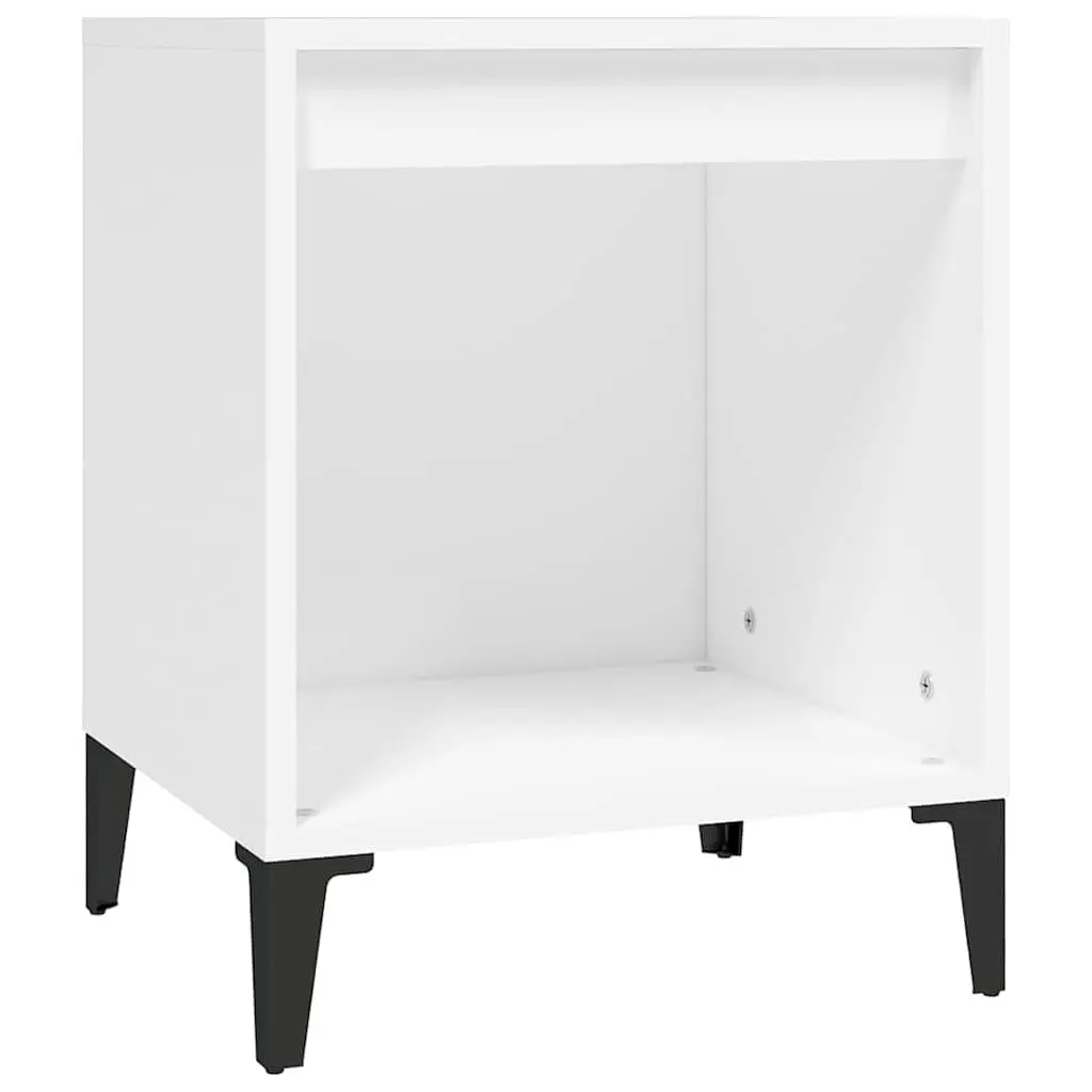 Bedside Tables 2 pcs White Nightstand Cabinet Storage Bedroom Furniture Set