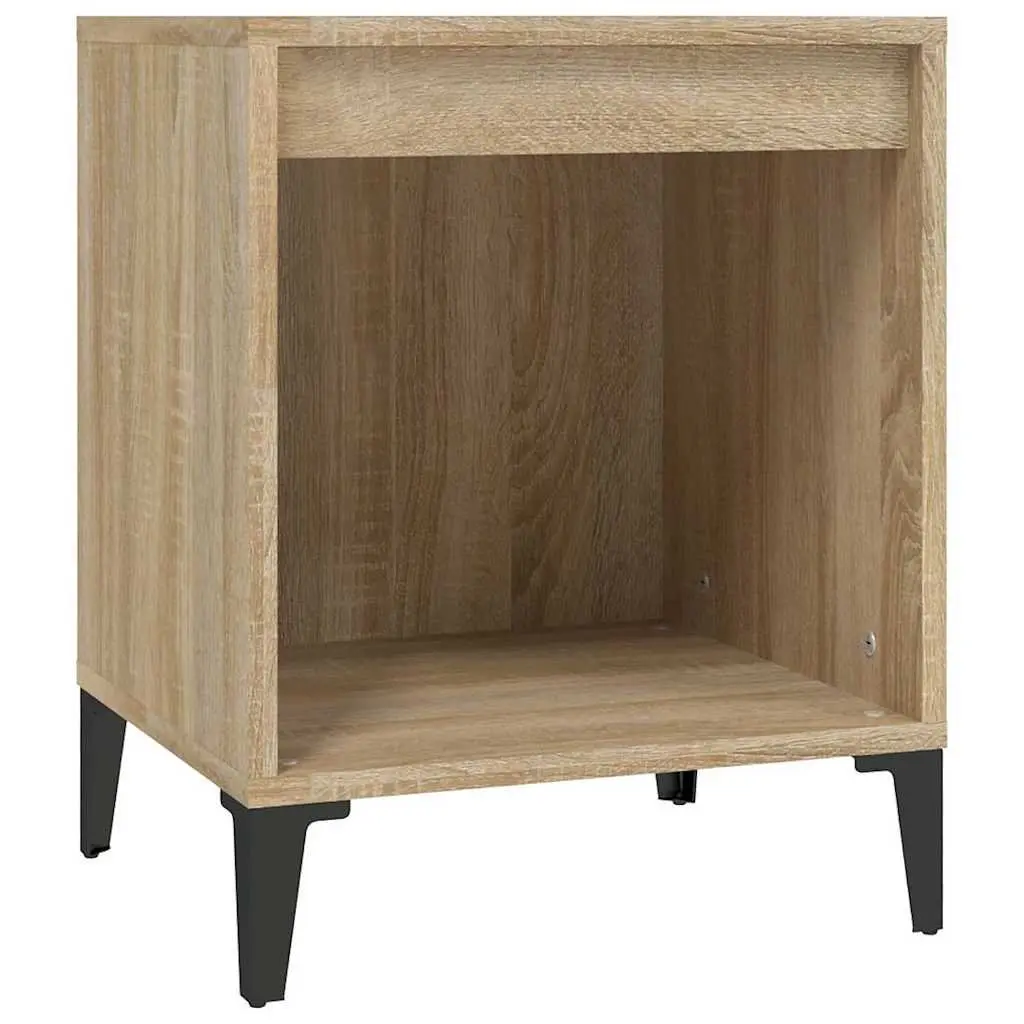 Bedside Cabinets Engineered Wood 40 x 35 x 50 cm Brown 2 Piece Storage Nightstands Bedroom Furniture Side Tables