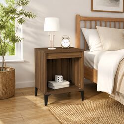 Practical Brown Oak Storage Table for Your Bedroom