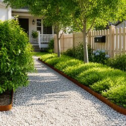 Versatile Corten Steel Edging for Gardens and Lawns