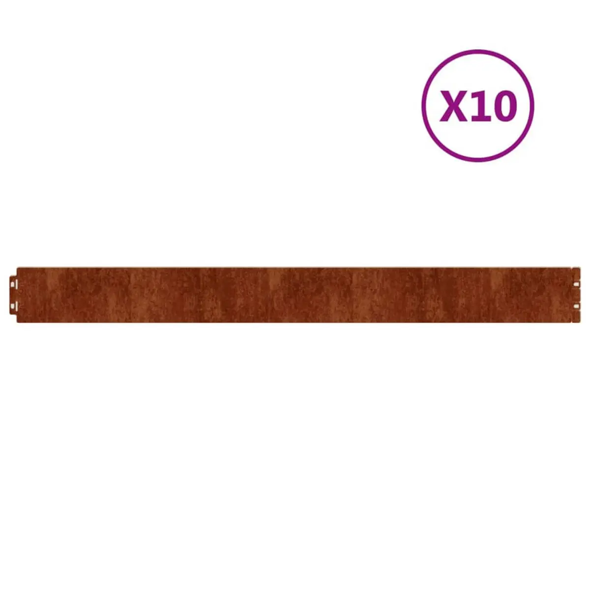 Garden Lawn Edging Flexible Corten Steel 10x103cm Brown