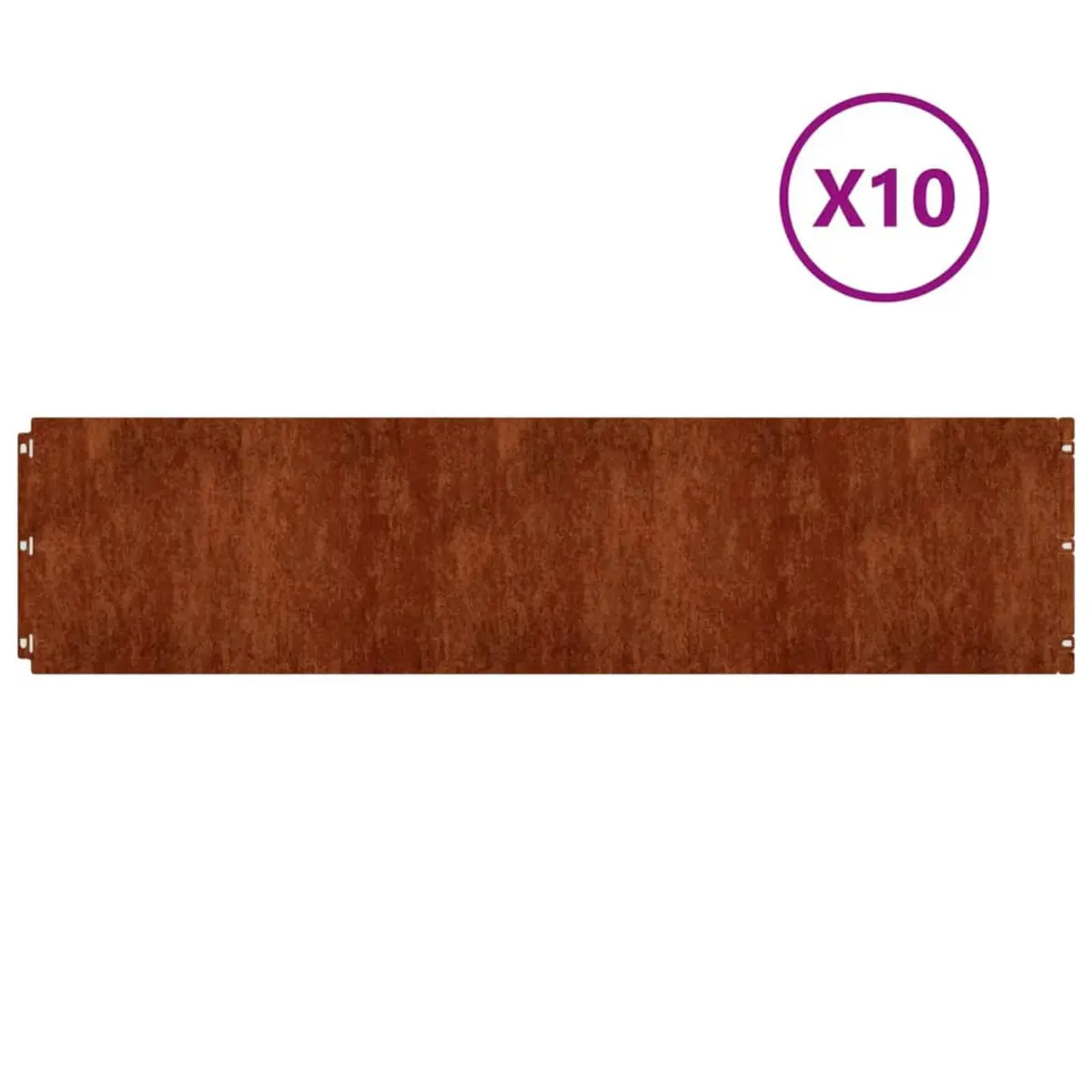 Flexible Corten Steel Lawn Edging 25x103 cm Brown 10 Piece Garden Borders