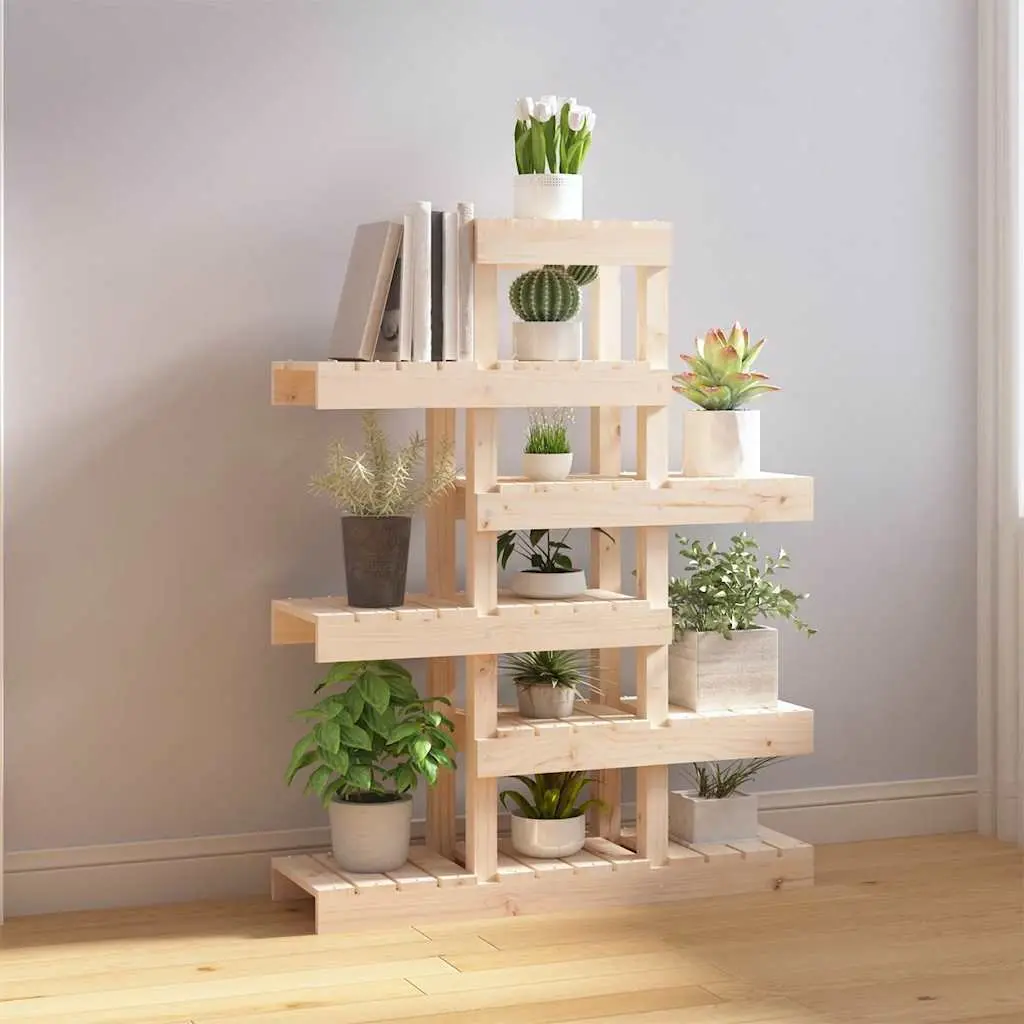 Plant Stand Wooden 85x25x109.5cm Brown Flower Display Shelf Garden Patio Living Room