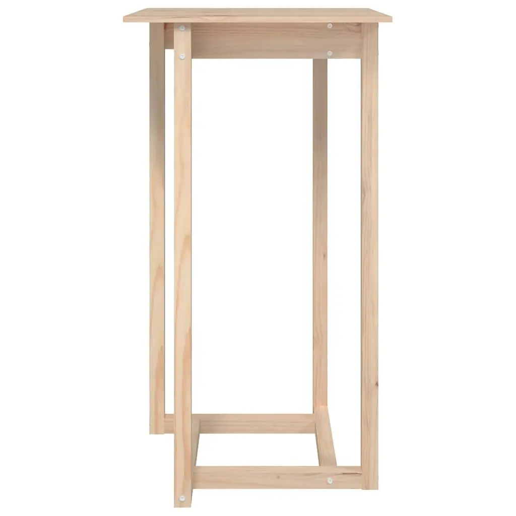 High Top Bar Table Solid Wood Brown 60x60x110cm Kitchen Dining Counter Furniture