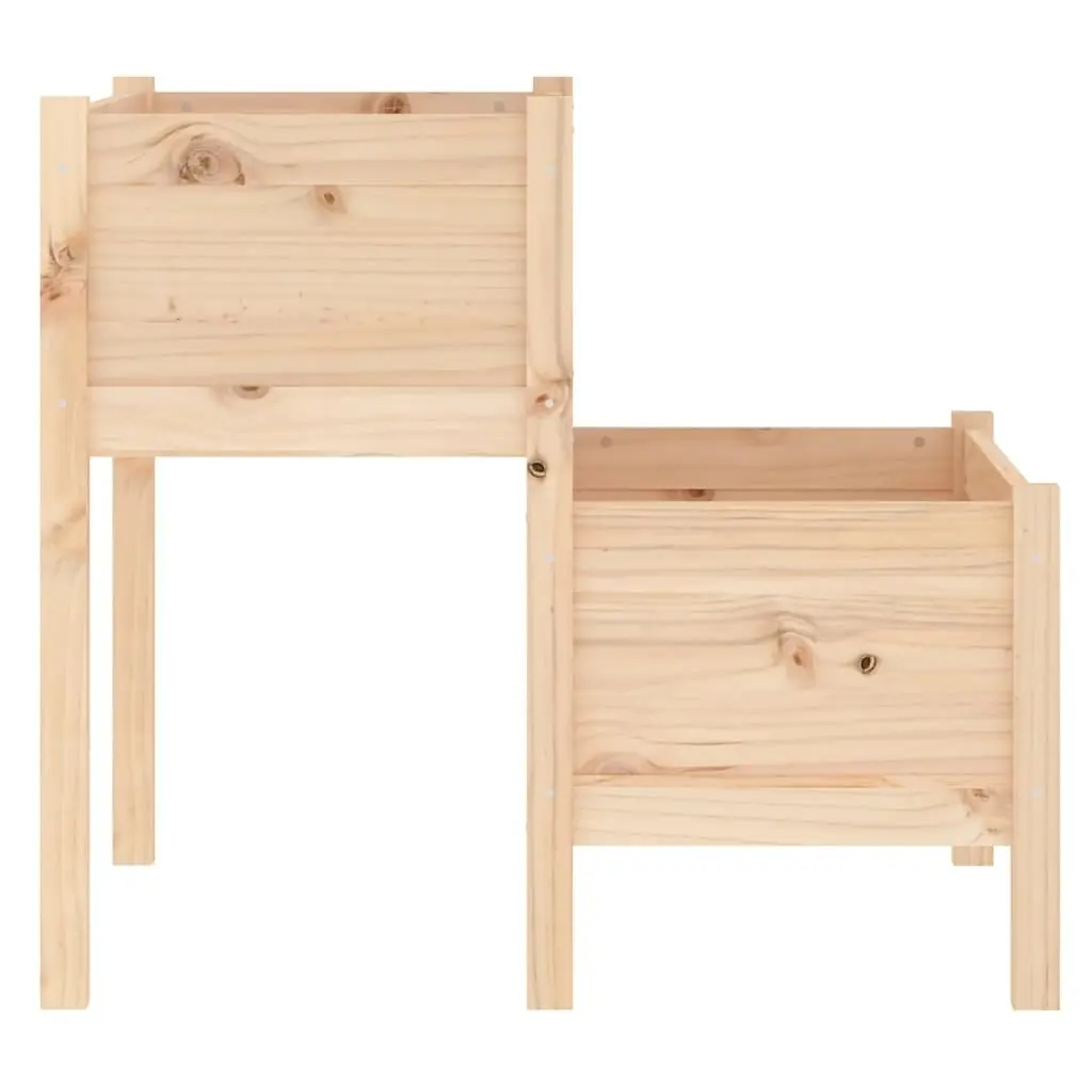 2-Tier Wooden Planter for Home Use
