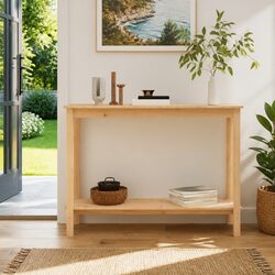 Console Table 110x40x80 cm Solid Pine Wood Accent End Table Brown Modern