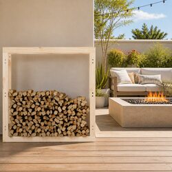 Firewood Storage Rack for Home Use 100x25x100cm