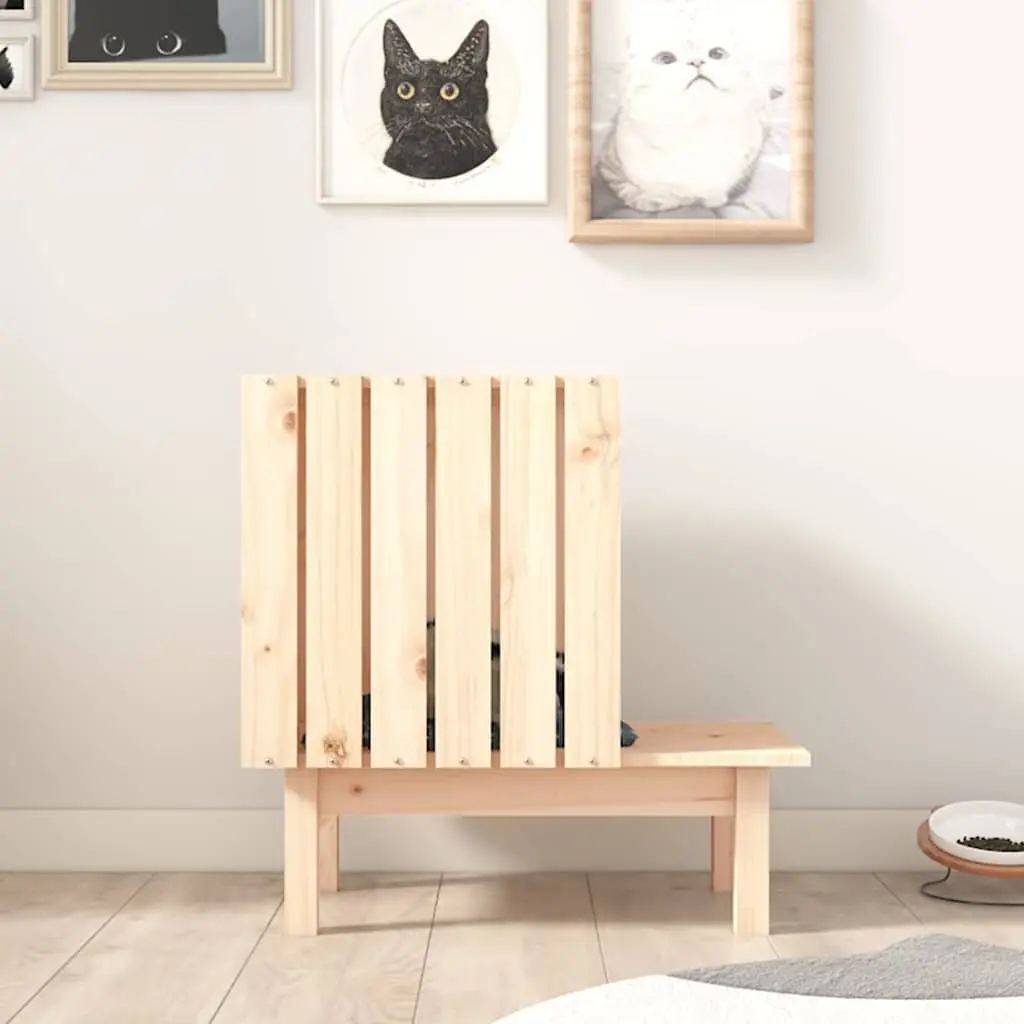Cat Shelter Solid Pine Wood Brown 60x36x60 cm Resting Sleeping Enclosure